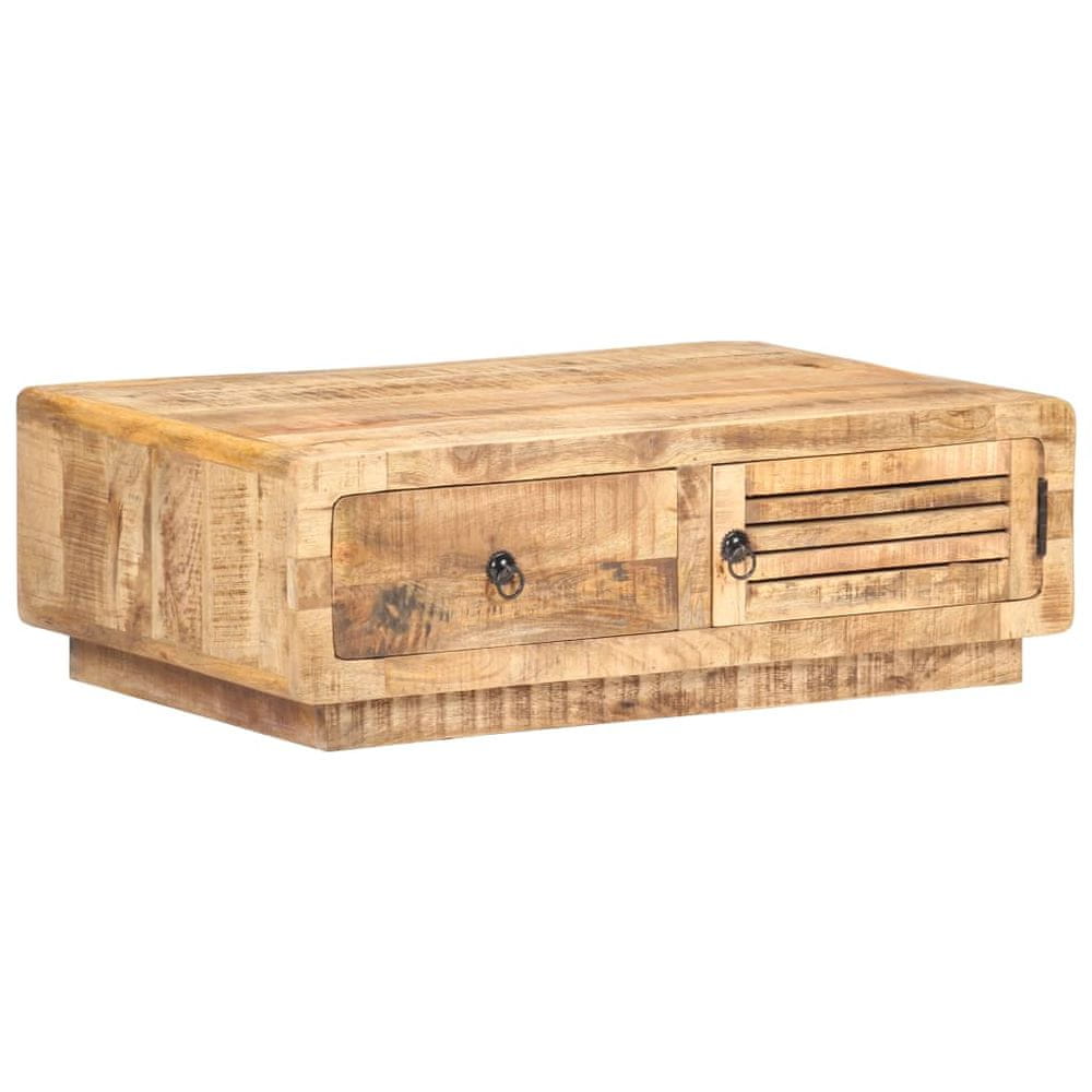 Petromila vidaXL Konferenčný stolík 90x60x29 cm, surové mangové drevo
